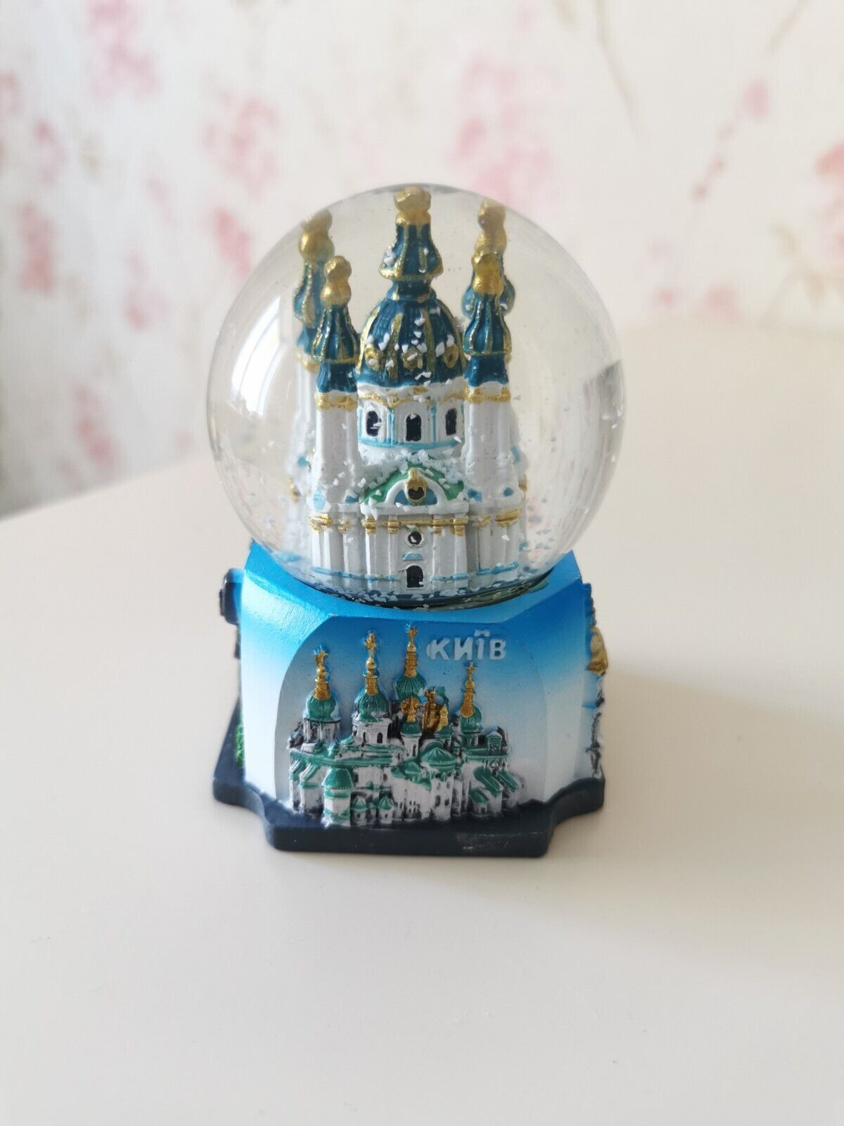 Kyiv snow globe souvenir capital of Ukraine Christmas gift