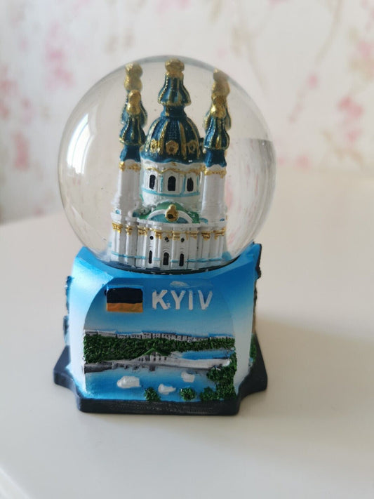 Kyiv snow globe souvenir capital of Ukraine Christmas gift