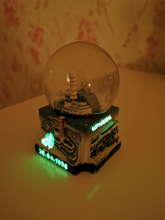 Glowing Chernobyl Snow Globe Pripyat disaster nuclear power plant