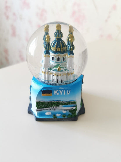 Kyiv snow globe souvenir capital of Ukraine Christmas gift